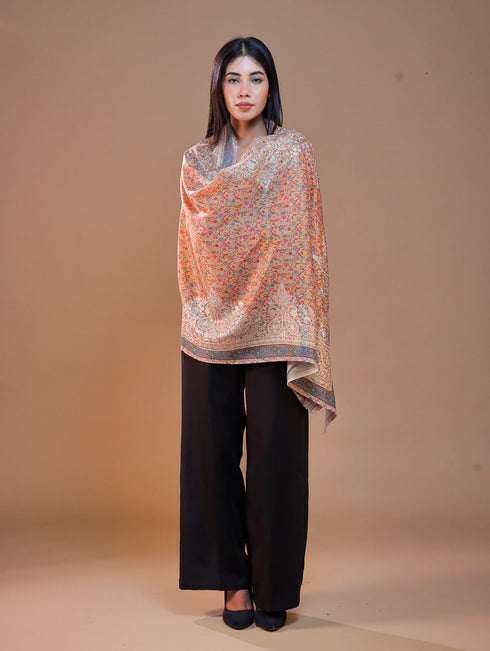 Women's Printed Aari Embroidered Stole